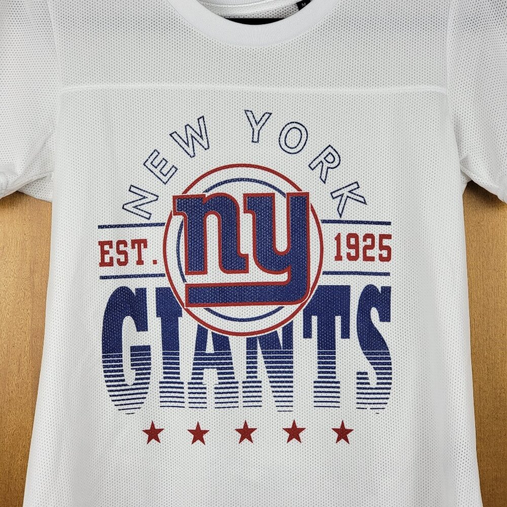 NFL Women's New York Giants White Mesh Tee Shirt - M - Picture 5 of 7